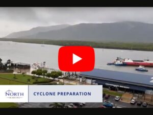 Vessel cyclone preparation and marina evacuation in Cairns Port, Cairns Harbour Queensland