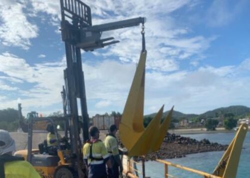 Commercial Dive Company Install a Cyclone Mooring Anchor in Torres Straits, Australia