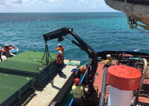 Green Island jetty refurbishment project marine support provided by North Marine to SRG Global