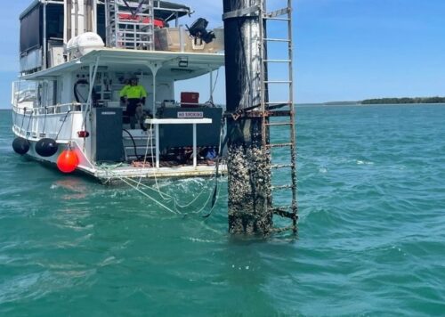 Navigational Aid Thickness Testing On Piles In Port Of Cairns And Port Of Weipa with government support contractor North Marine, Queensland