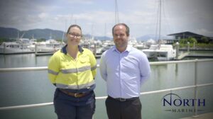 North Marine management and co-owners, Courtney Hansen and Ben Hales. North Marine is a premier Queensland marine support company based in the Port of Cairns and operating Australia wide.