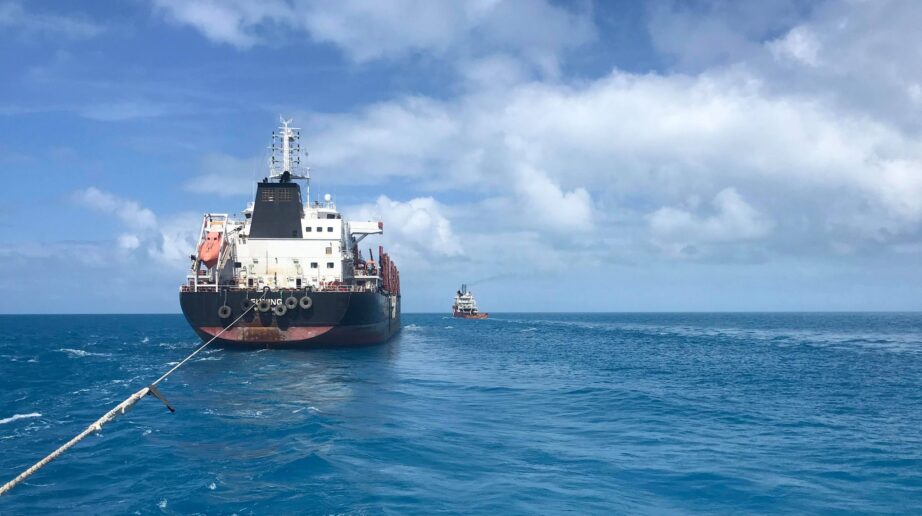 Tugboat Assist for Bulk Carrier’s Ocean Crossing in the Torres Strait