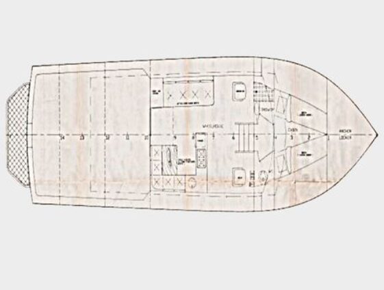 Vessel Diagram, workboat for hire Viking - Cairns Queensland Australia