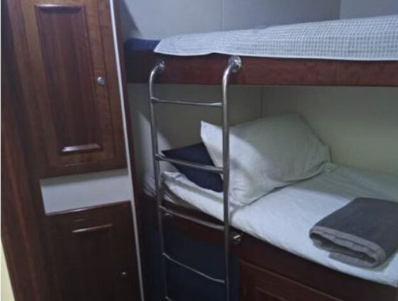 Boat charter accommodation for liveaboard Escape carries 44 people and sleeps 20, in 1B survey or 1C survey with North Marine, Cairns, Queensland.