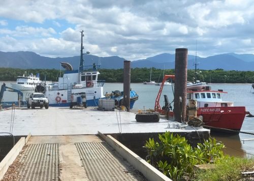 North Wharf Cairns Queensland is the marine facility and shipyard of the company North Marine